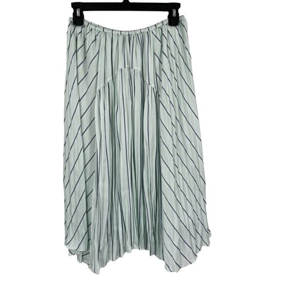 Vince Skirt stripe gauze panel light green Small S - Picture 2 of 8